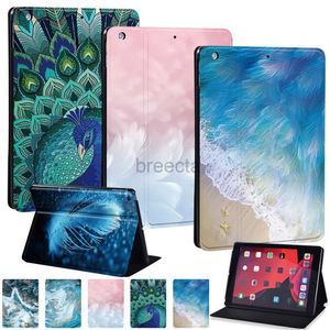 Tablet PC -cases Tassen Tablet Case voor iPad Air 4 10,9 2020 iPad 10.2 7e 8e lederen vouwstandaard voor lucht 3 10,5 Lucht 1 2 9.7 5e 6e mini 4 5 Case 240411