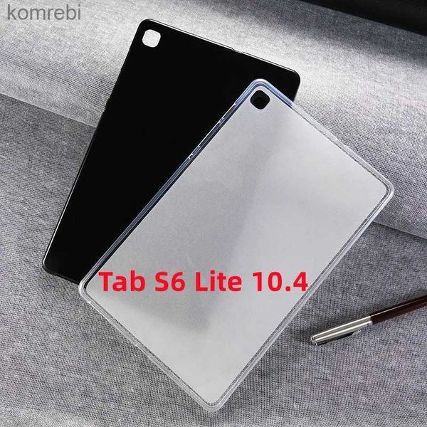 Étuis pour tablette PC Sacs Couverture transparente pour Samsung Galaxy Tab S6 Lite 10.4 2020 2022 SM-P610/P615 SM-P613/P619 TPU Silicon Back Tablet CaseL240217