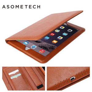 Étuis pour tablette PC Sacs Étui en cuir PU Ultra doux pour ipad 12.9 air 1 air 2 couverture rétro magnétique dragonne support de tablette support Flip Funda YQ240118