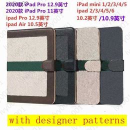 Étuis pour tablettes Pour ipad pro11 12.9 iPad 10.9 de haute qualité Air10.5 Air1 2 mini456 ipad10.2 56 G Designer Fashion Porte-cartes en cuir Couverture de poche mini 123 I01 xinjing03