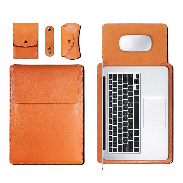 Tablette PC PU sac en cuir étuis pour Macbook Air Pro 11 12 13 15 16 pouces couverture A1466 doublure manchon 13 3 A2179280Q