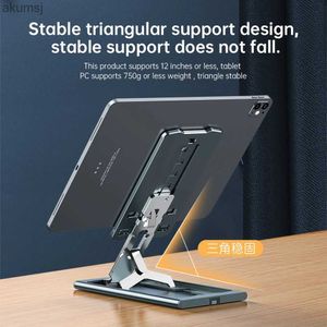 Tablet PC Stands 2022 Support de tablette de bureau en métal Table cellule pliable étendre Support bureau support de téléphone portable pour iPhone iPad réglable YQ240125