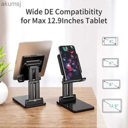 Supports pour tablette PC 2X support de tablette pliable double pôle hauteur réglable pour support Ipad Pro support de support de bureau solide extensible Dock noir YQ240125