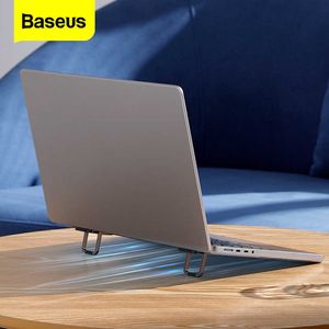 Tablette PC Stands Baseus Métal Pliable Ordinateur Portable Stand Base Bureau Portable Notebook Holder Support De Refroidissement Pour Macbook Pro Air DELL Accessoires W221013