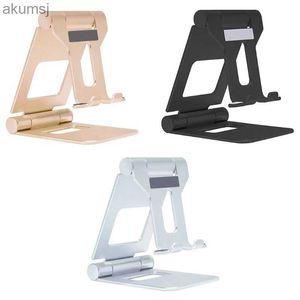 Tablet-pc-standaarden Dubbele opvouwbare tabletstandaard Draagbare duurzame aluminium houder voor iPad-tablets en smartphones Multi-hoek luie standaard YQ240125