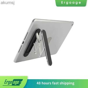 Tablet PC-standaard Ergoage Universele tabletstandaard Aluminium opvouwbare desktophouder voor iPad met stabiel antislipontwerp YQ240125
