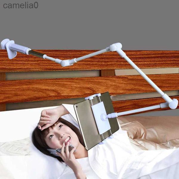 Soportes para tableta PC Soporte para teléfono con tableta de brazo largo plegable para iPad Samsung Kindle 4-14 pulgadas Rotación de 360 Soporte de montaje para tableta con cama perezosa fuerte L231225