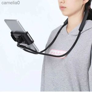 Tablet PC Stands Hangende nek Luie Necklac Tablet Telefoonhouder Nieuwe flexibele tablethouder Stand voor mobiele telefoon Tabletten voor iPhone HuaweiL231225