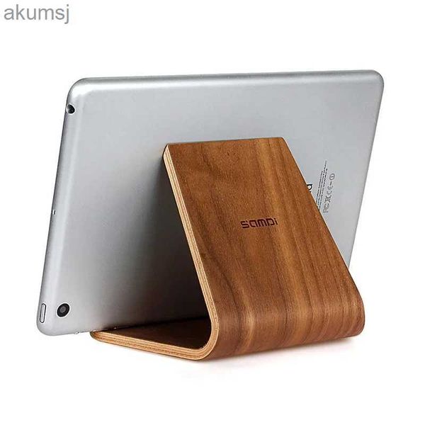 Supports pour tablette PC Support de tablette multifonction Table Support de cellule Bureau Support de téléphone portable universel Support en bois de bouleau de noyer pour iPhone 11 iPad YQ240125