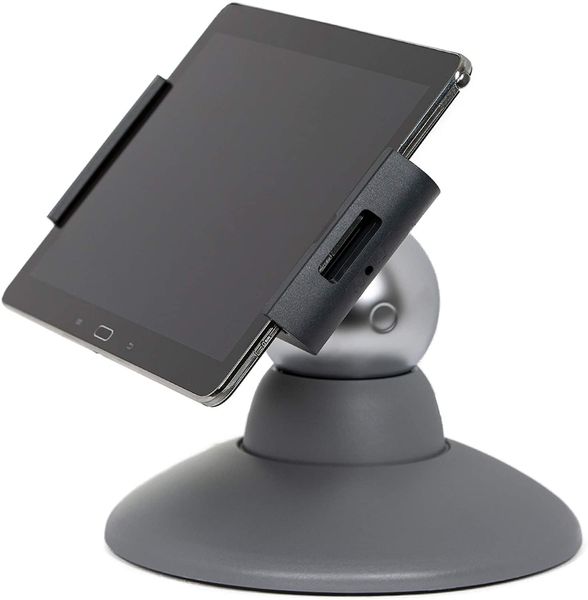 Supports pour tablette PC, support de tablette, mouvement (7-13 pouces, rotation à 360 degrés avec dispositif antivol), argent/charbon