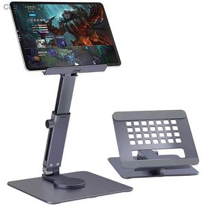 Tablet PC Stands Tablet PC Bracket Desktop Vouwen Mobiele telefoon Bracket Portable Aluminium Telescopisch Roterende tablet Bracket Ipad Standl231225