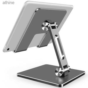 Supports pour tablettes Supports pour tablettes Support de tablette de bureau en alliage d'aluminium pour iPad Support de tablette de bureau réglable Support universel pour téléphone portable de table YQ240125