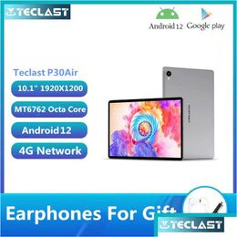 Tablet Pc Teclast P30 Air 10.1 Inch 1920X1200 Ips Android 12 4Gb Ram 64Gb Rom Mt6762 Octa Core 4G Netwerk Gps Drop Delivery Computer Dhckl