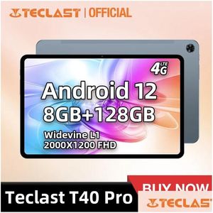 Teclast – tablette Pc T40 Pro 2023, 10.4 pouces, 2000x1200, Ips, 8 go de Ram, 128 go de Rom, Unisoc T616 Octa Core, Android 12, réseau 4G, charge rapide, Dro Dhz35