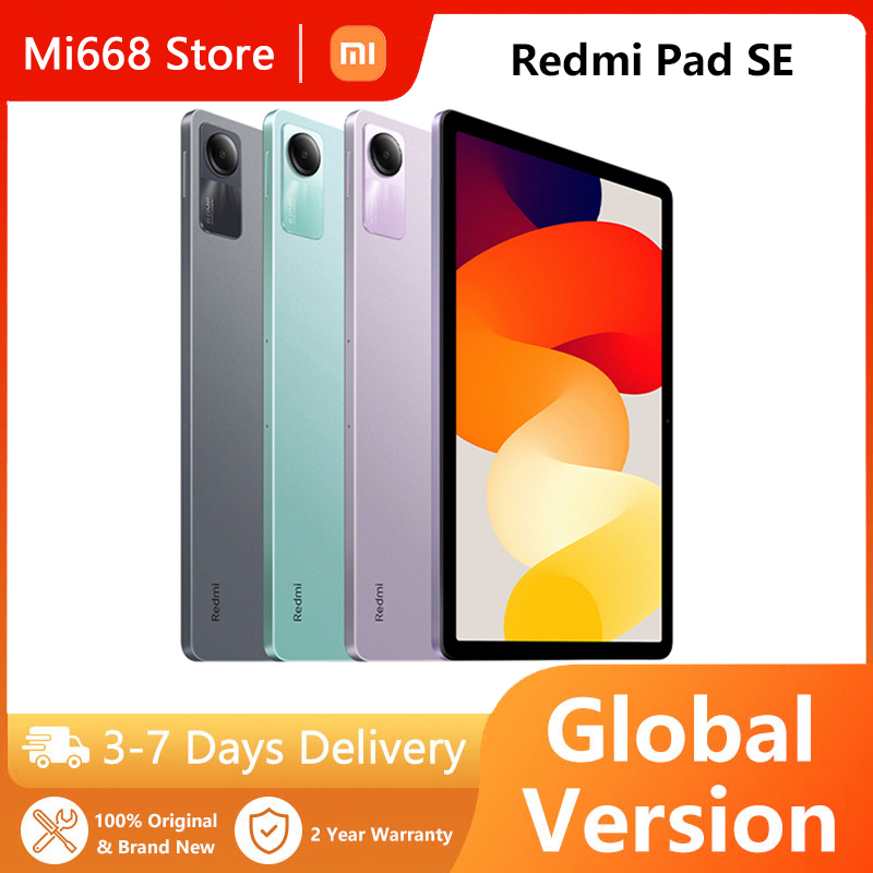 Tablet PC Xiaomi Redmi Pad SE Tablett 11 tum 128 GB/256 GB FHD 90Hz Display Snapdragon 680 Mobil plattform 8000mAh Battery Global Version