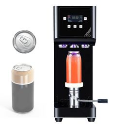 Máquina de sellado automático de latas de lata, sellador de botellas de cerveza de aluminio de 55MM para bebidas y alimentos enlatados, comercial de sobremesa