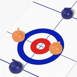 Tabletop Curling Game Indoor Shuffleboard Curling Game Multifunctionele Mini Tabletop Games Family Sports Game met 53x10inch mat