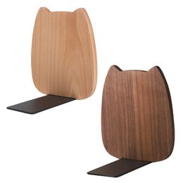 Tabletop Magazine Holder voor Cat Bookend Wooden Book Stopper Room Ornemants for Shelf Desk 4.5''l X 3.9''For 69ha