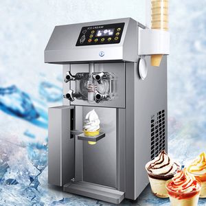 Machine à crème glacée molle de table, Machine commerciale automatique de fabrication de crème glacée à cône sucré