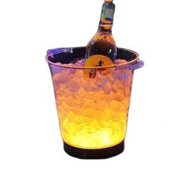 Casiers à vin de table 2L 35L 4L Seau à glace Lumière LED Incassable PSABS Creative Bar Ktv Casier à vin lumineux Rouge Champagne Cocktail Baril glacé 221121