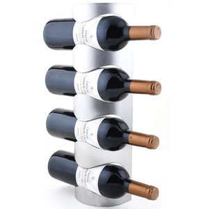 Tafelbladwijnrekken 4 fles wijn roestvrijstalen muur gemonteerd ijzeren decoratief gemonteerd S334 221121