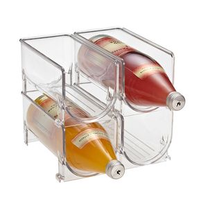 Tabletop Wine Racks 4Pack Acrylique Réfrigérateur Organisateur Support Empilable Cuisine Bouteille De Stockage Rack Bouteilles Présentoir 221118