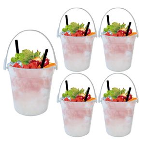 Tafelbladwijnrekken 5 -stks plastic cocktail emmers voor drankjes alles behalve een kopje feestideeën herbruikbare punch bowls 1 liter ijsemmer smoothie emmer 221121