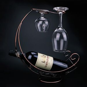 Tafelblad wijnrekken creatief metalen rek glazen houder staande druivenbeugel schap display 221121