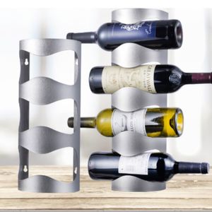 Tabletop wijnrekken Creatieve roestvrijstalen wand gemonteerde houder Bar Home Grape Bottle Display Stand organisator WJB41510 221121