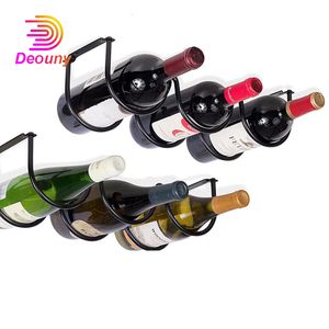 Porte-bouteilles de table DEOUNY Fer Vin 6 Porte-bouteilles Décoration Porte-verre à vin À l'envers Ménage Cave à vin Accueil Bar Outils 230627