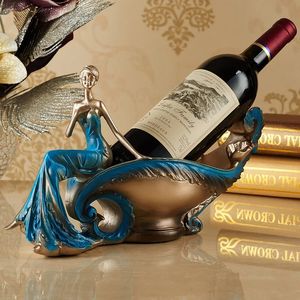 Casier à vin de table européen de luxe beauté support accessoires artisanat résine support salon meuble TV artisanat ameublement décoration 231213
