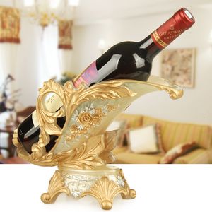 Porte-bouteilles de table porte-bouteille rouge européen salon décorations de cave à vin de luxe haut pied porte-verre ménage porte-bouteilles 221121