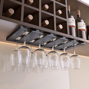 Porte-bouteilles de table porte-verre sous armoire porte-verres à pied cintre de rangement organisateur en métal pour bar cuisine 221118