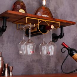 Supports à vin de table suspendus porte-bouteille de vin Support de support pour gobelet verre métal décoration murale étagère vin organisateur cintre 221121