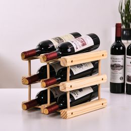 Casiers à vin de table Casier à vin domestique en bois massif Support de vin classique Support de stockage de bouteille de vin en bois Présentoir de barre Porte-boire 230627