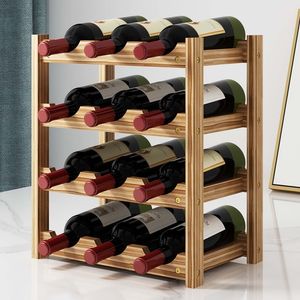 Tabletop wijnrekken vintage houten rek kast houders plank gratis staand barweer opslag home keuken bar gadgets 230131