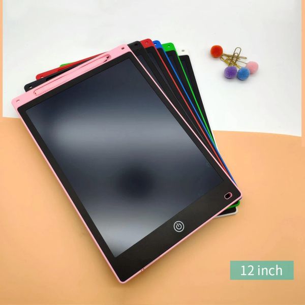 Tablettes 12 pouces LCD Écriture intelligente tablette électronique Dessin de doodle Art Colorful Manusful Manushing Pad Gift For Kids UltraHin avec stylo