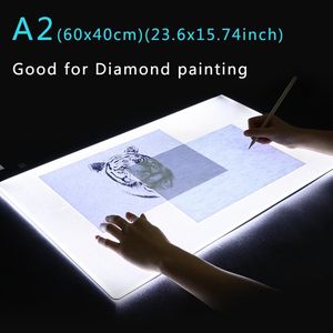 Comprimés A2 Six niveaux gradation dessin tablette LED graphique numérique boîte à lumière Pad peinture panneau de traçage diamant peinture accessoires
