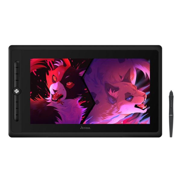 Tablettes Artisul D16 Pro 15.6 pouce de tablette graphique Monitor de tablette de dessin numérique Monitor de tablette avec des touches de raccourci et un cadran