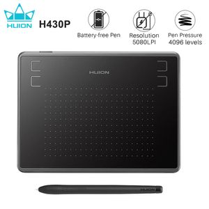 Tablettes huion h430p graphics dessin tablettes numériques tablette de stylo de gibier OSU