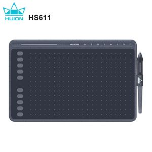 Tabletas Huion HS611 Dibujo digital gráfico Tableta 266pps Gráficos Pen Tablet Multimedia Tecos Tres colores para PC Android