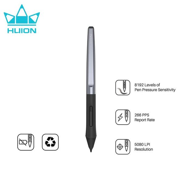 Tablettes Huion PW100 Stylefree Stylus PEN DIGITAL PEN POUR HUION HS64 HS610 H640P H1060P H610PROV2 H320M H420X H580X H610X Tablette graphique