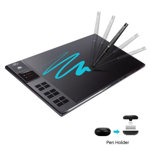 Tabletas Huion Tableta gráfica inalámbrica Giano WH1409 V2 Tableta de lápiz digital de 13 