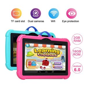 Tablettes Q8 7 pouces pour enfants Tablette IPS Écran 1024 * 600 Résolution 1 Go + 8 Go Mémoire Android 5.1 Prise en charge WiFi / BT Connexion Bleu