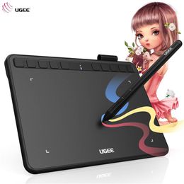 Tablettes UGEE S640 Dessin Tablet 6,3x4 pouces Tablettes à stylo numérique avec stylet sans batterie 10 raccourcis prennent en charge Android Windows Mac OSU