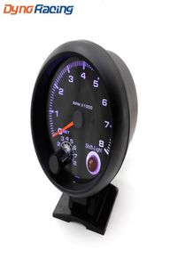 Tachymètre 3 34quot couleur noire 08000 RPM Gauge avec interchiermètre LED bleu clairmètre