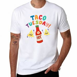 taco-dinsdag!Hot Saus T-Shirt anime blanks jongens whites zomer kleding heren effen t-shirts T4wy #