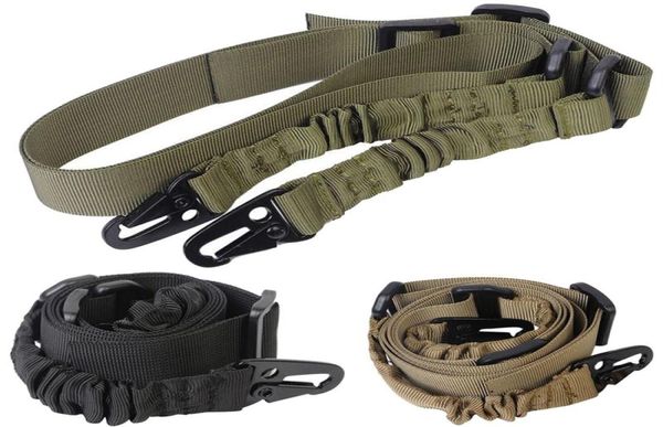 Tactique à 2 points Sling Solding Sprle Sprpe Outdoor Rifle Sling avec QD Metal Backle Sgun Gun Celt Hunting Gun accessoires8026323