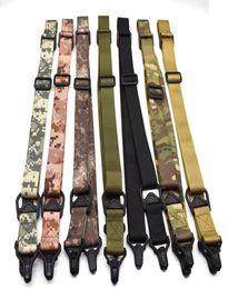 Táctica de 2 puntos Rifle Sling Dos puntos AR15 AK47 Pistola Punteo Correa Airsoft Airsoft Accesorios de caza2076687