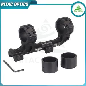 Montaje del visor del rifle táctico, 25,4mm, 30mm, juego de soporte de base de mira de punto rojo, airsoft, doble anillo para caza